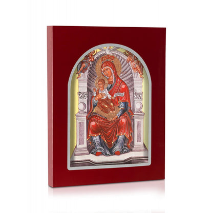 Virgin Mary "Lady the Lambovitissa" - Carved Wood - 4
