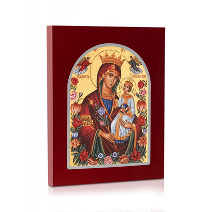 Virgin Mary "the Amaranth Rose" - Carved Wood - 4