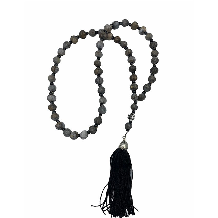 Prayer Rope Tears of the Virgin 50 bead with Cross and Fringe