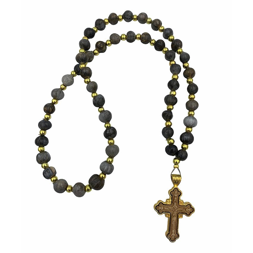 Prayer Rope Tears of the Virgin 50 bead Crucifix Gold