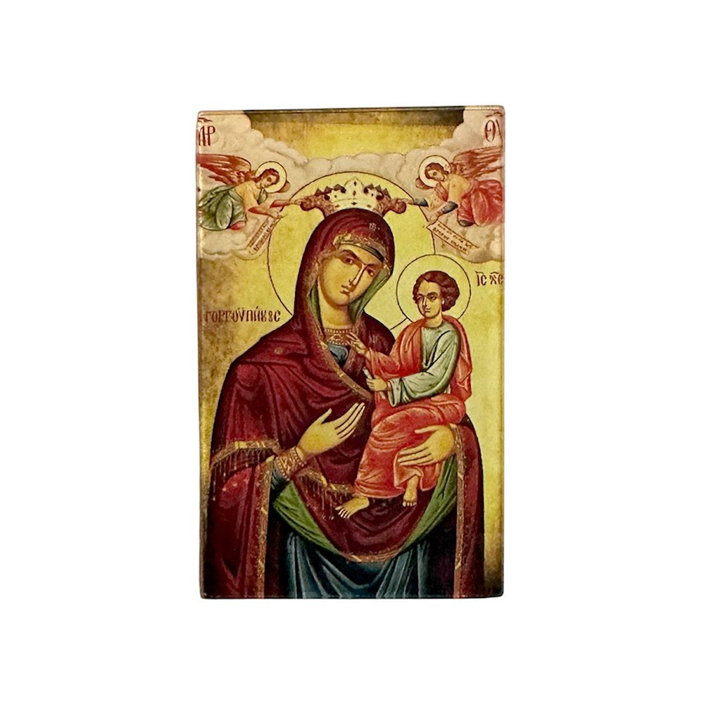 Virgin Mary Gorgoepikoos Greek Orthodox plexiglass icon fridge magnet - TheHolyArt