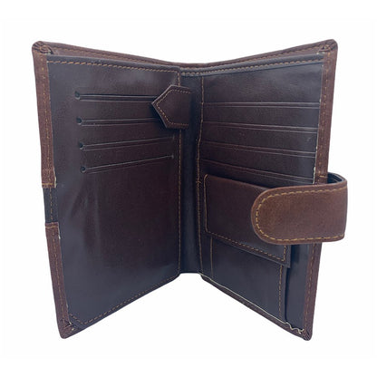 Men's Greek Orthodox cross vertical faux leather wallet - TheHolyArt