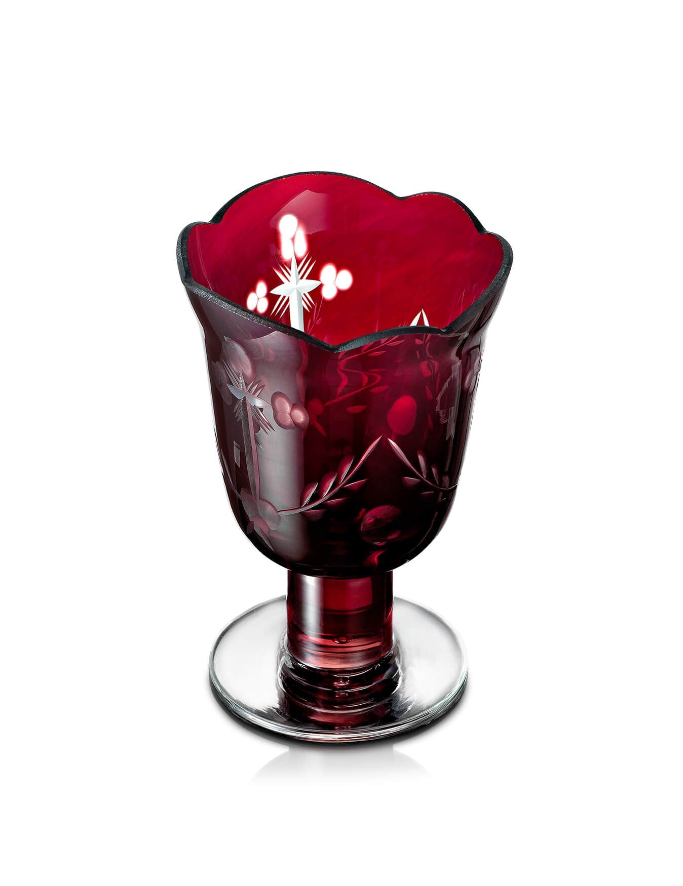 Romanian red vigil lamp – detail view | TheHolyArt