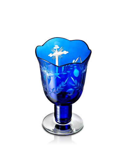 Romanian blue vigil lamp – detail view | TheHolyArt