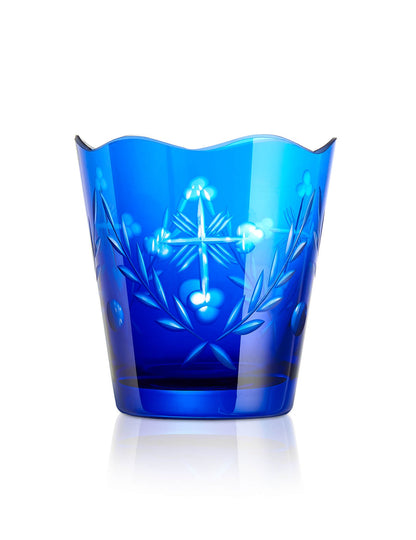 Romanian blue vigil lamp – front view | TheHolyArt