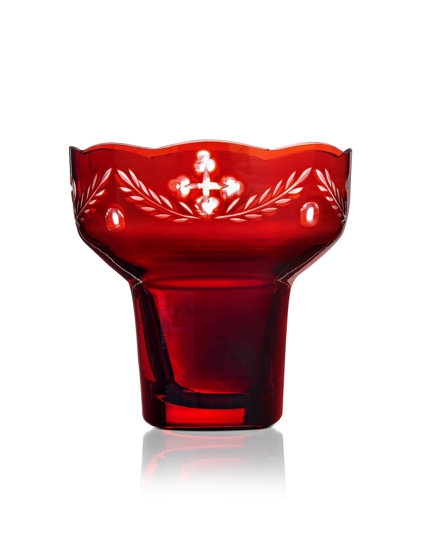 Romanian red vigil lamp For Vigil Lamp design – front view | TheHolyArt