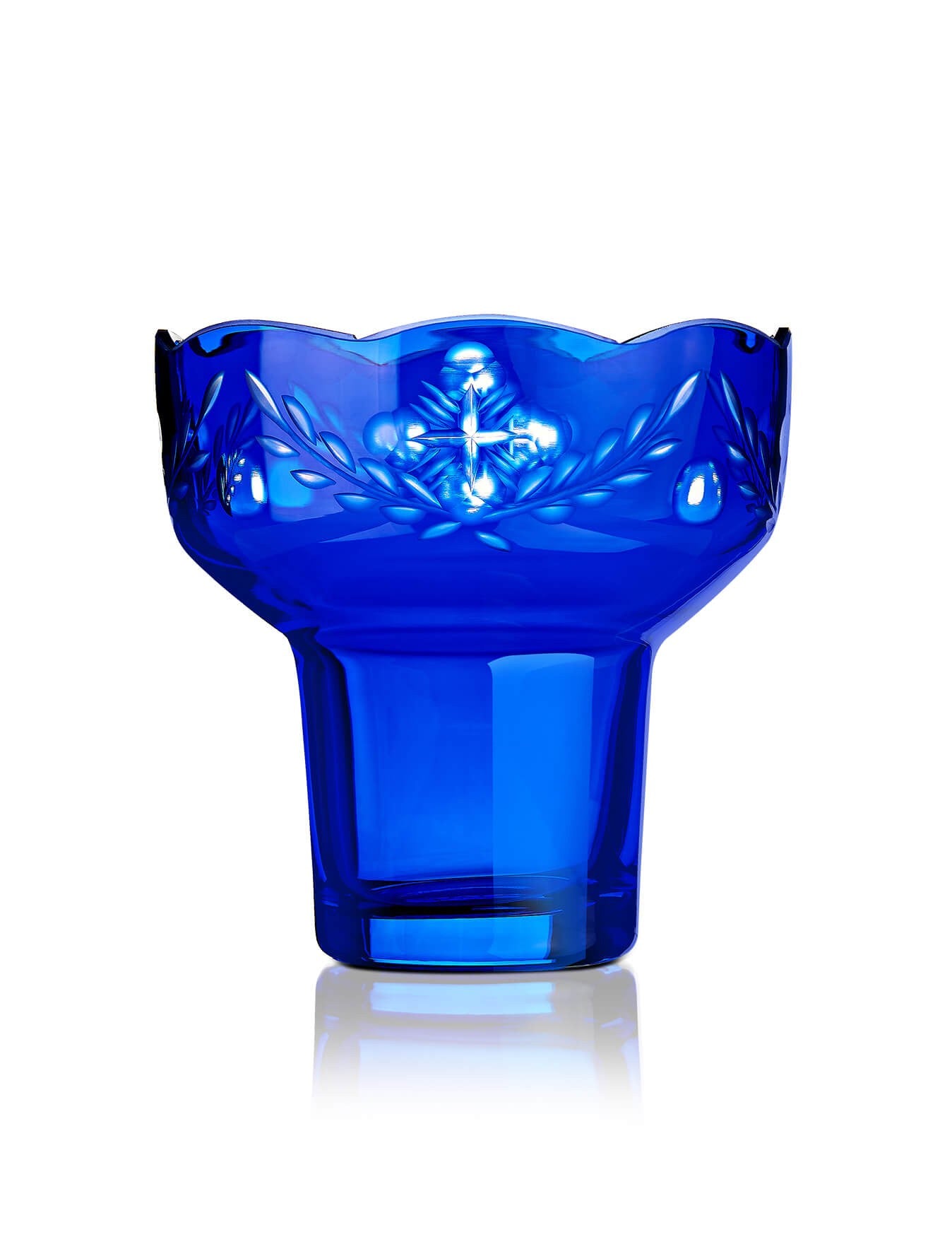 Romanian blue vigil lamp For Vigil Lamp design – front view | TheHolyArt