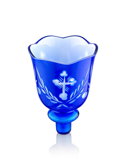 Romanian blue vigil lamp Lucerna – detail view | TheHolyArt