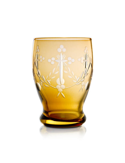 Romanian vigil lamp Glass Cup design – front view | TheHolyArt