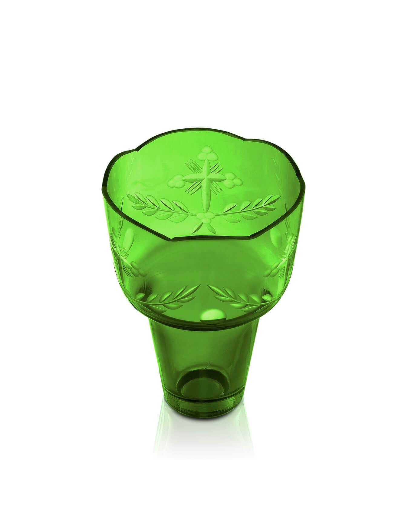 Romanian green vigil lamp Green – detail view | TheHolyArt
