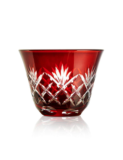 Romanian red vigil lamp Engraved design – front view | TheHolyArt