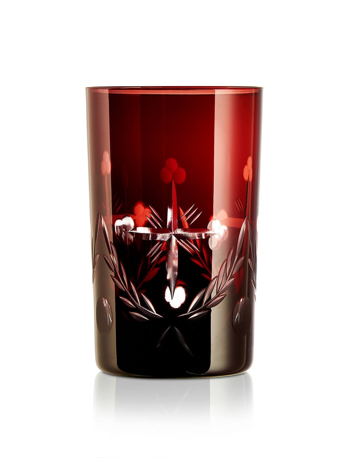 Romanian vigil lamp Engraved design – front view | TheHolyArt