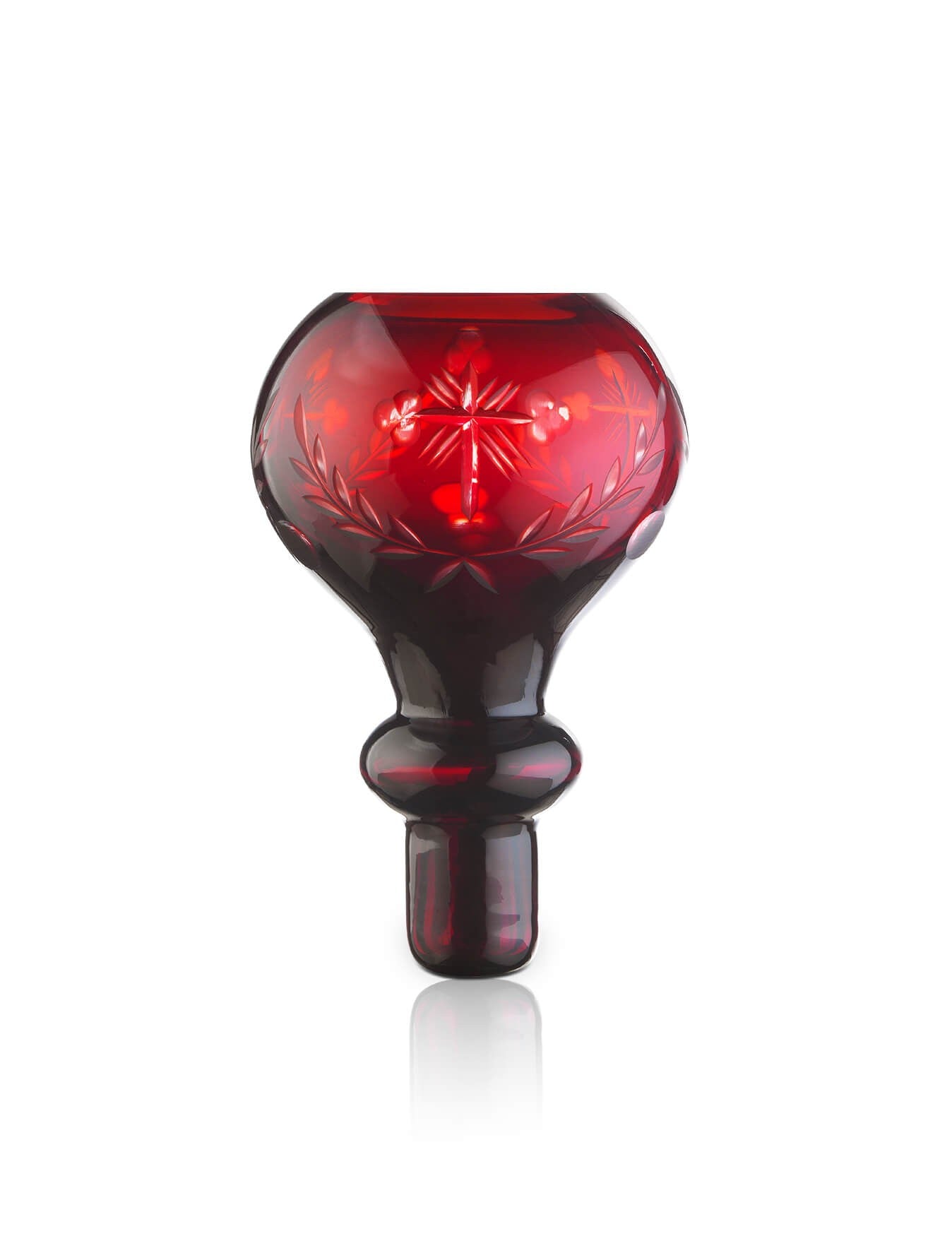 Romanian red vigil lamp – front view | TheHolyArt