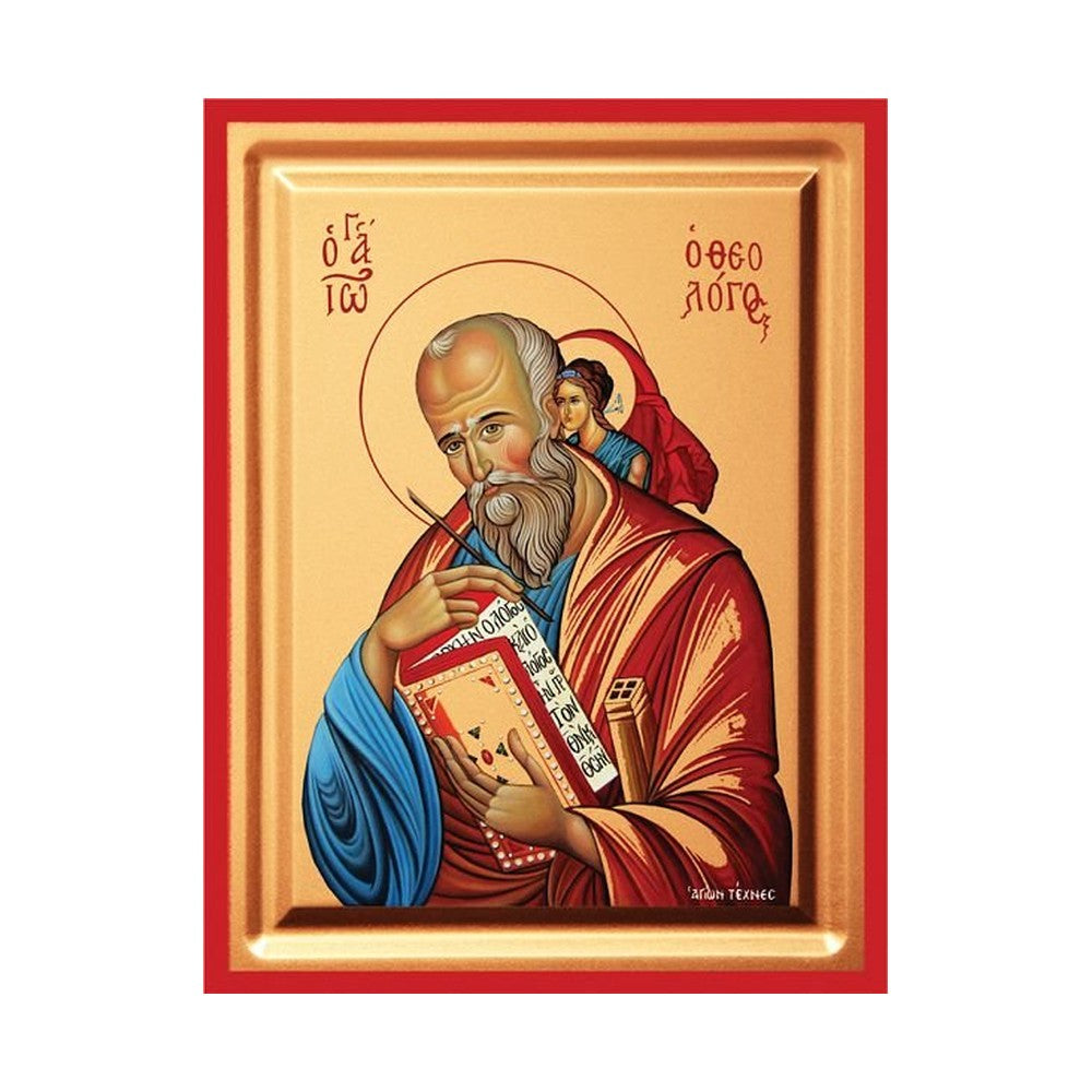 Saint John the Theologian Serigraphy Icon - Carved Wood
