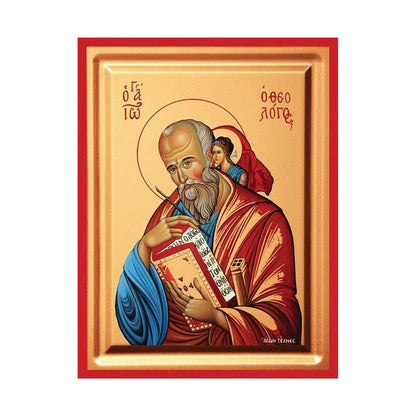 Saint John the Theologian Serigraphy Icon - Carved Wood