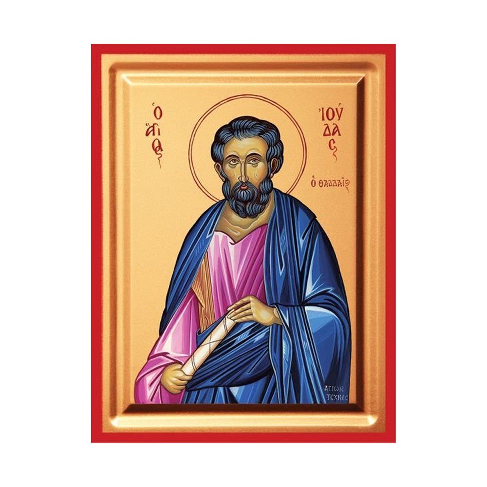 Saint Jude Thaddeus Serigraphy Icon - Carved Wood