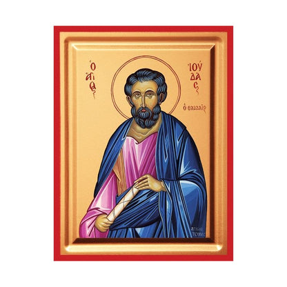 Saint Jude Thaddeus Serigraphy Icon - Carved Wood