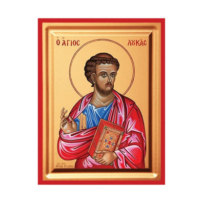 Saint Luke the Evangelist Serigraphy Icon - Carved Wood