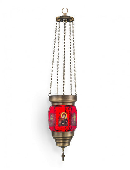 Orthodox Sliding Vigil Lamp with the Virgin Mary - TheHolyArt