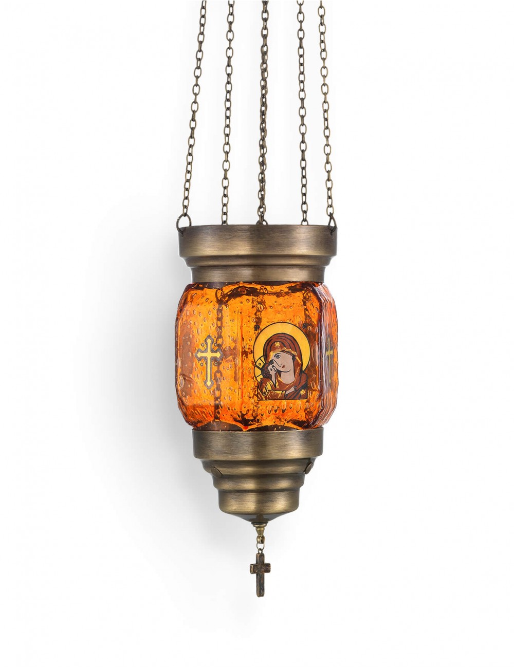 Orthodox Sliding Vigil Lamp with the Virgin Mary - TheHolyArt