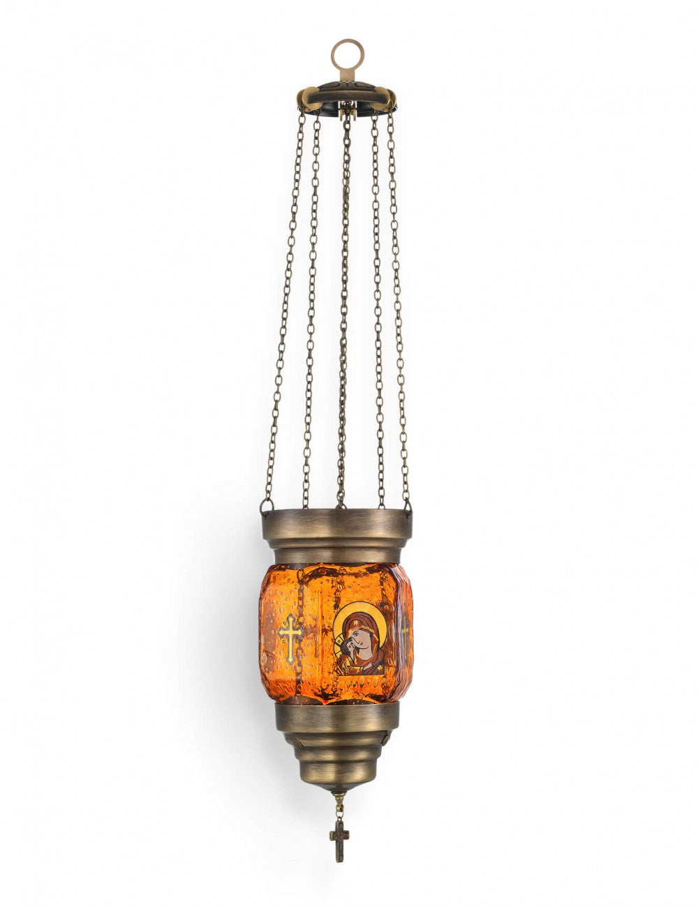Orthodox Sliding Vigil Lamp with the Virgin Mary - TheHolyArt