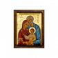 The Holy Family Gold Canvas Serigraphy Handmade Greek Orthodox icon of The Holy Family Byzantine art wall hanging wood