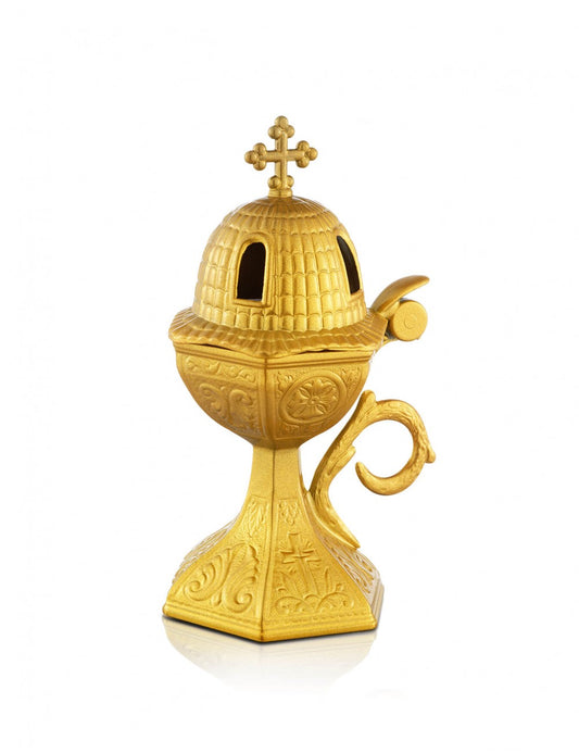 Orthodox Censer with Church Shaped Lid - TheHolyArt