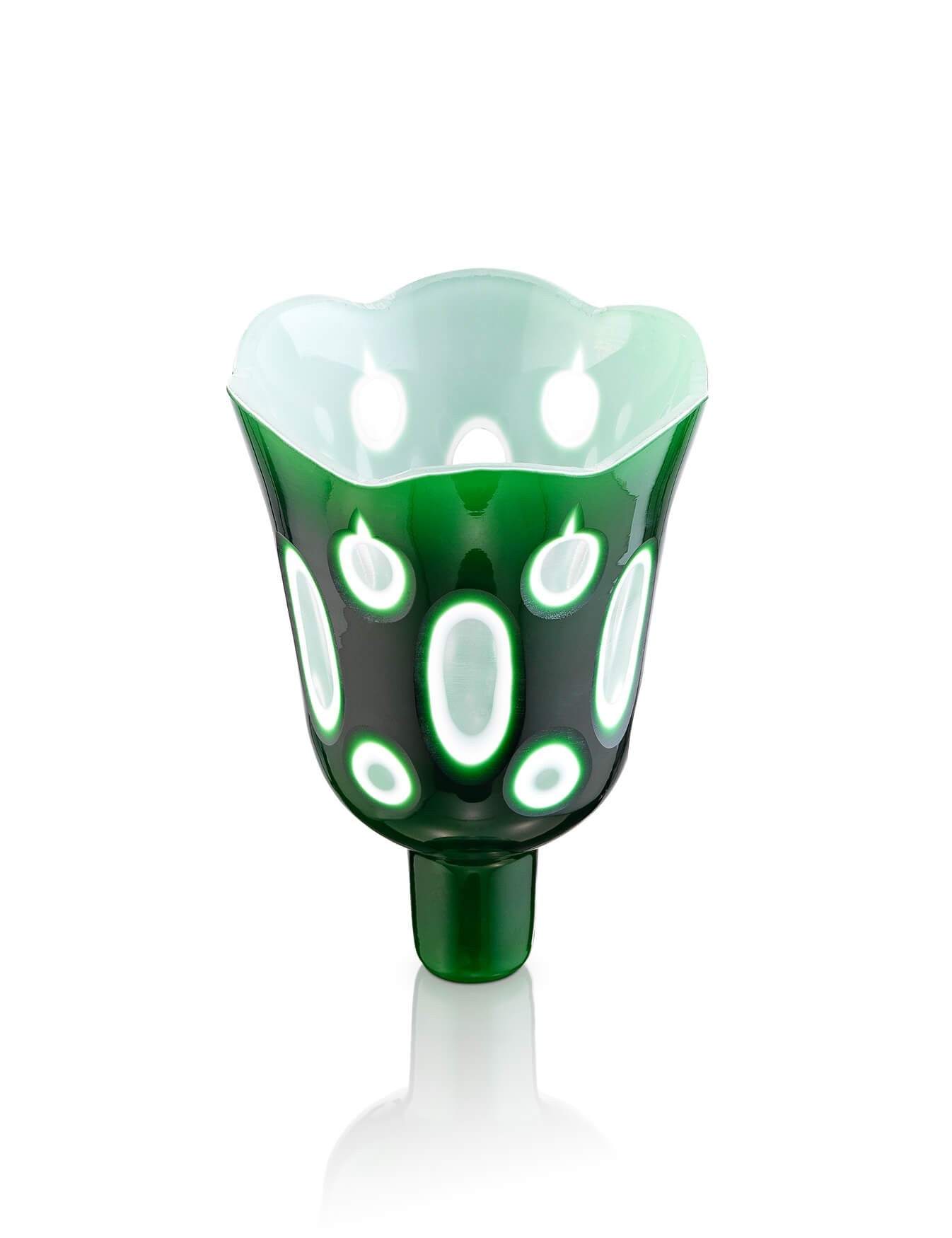 green vigil lamp Lucerna Green with White – detail view | TheHolyArt