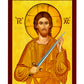 Jesus Christ icon the Swordbearer, Handmade Greek Orthodox icon of our Lord, Byzantine art wall hanging on wood plaque, religious gift TheHolyArt