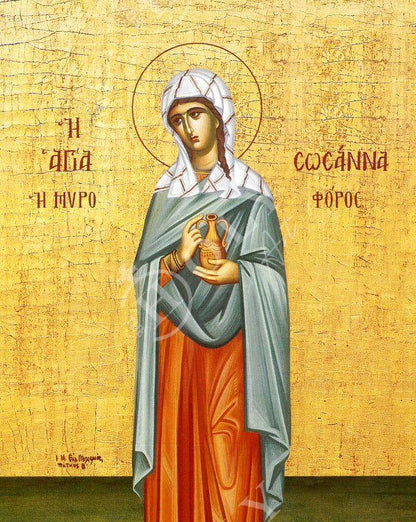 Saint Susanna icon, Handmade Christian Greek Orthodox icon of St Susanna, Byzantine art wall hanging icon on wood plaque, religious gift - TheHolyArt