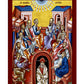 The Pentecost icon, Handmade Greek Orthodox icon of Holy Spirit descending to the Apostles Byzantine art wall hanging religious gift (3) TheHolyArt