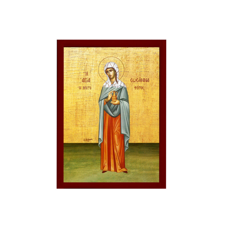 Saint Susanna icon, Handmade Christian Greek Orthodox icon of St Susanna, Byzantine art wall hanging icon on wood plaque, religious gift TheHolyArt