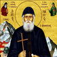 Saint Paisios of Mount Athos icon Handmade Greek Orthodox icon St Paisios Athonite Byzantine art wall hanging on wood plaque, religious gift TheHolyArt