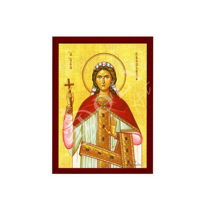 Saint Calliope icon, Handmade Greek Orthodox icon St Kalliopi, Byzantine art wall hanging wood plaque icon, religious gift - TheHolyArt