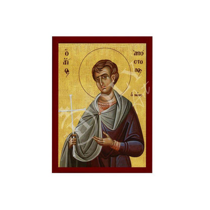 Saint Apostle icon, Handmade Greek Orthodox icon St Apostle, Byzantine art wall hanging on wood plaque icon, religious gift - TheHolyArt