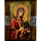 Virgin Mary icon Panagia, Handmade Greek Orthodox Icon, Mother of God Byzantine art, Theotokos wall hanging wood plaque religious icon gift TheHolyArt