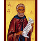 Saint Moses icon, Handmade Greek Orthodox icon of Saint Moses the Black / Strong, Byzantine art wall hanging on wood plaque icon, religious decor TheHolyArt