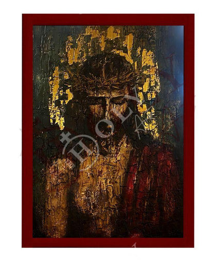 Jesus Christ icon Sina, Handmade Greek Orthodox icon of Jesus Christ Sinai, Byzantine wood plaque FBA - TheHolyArt