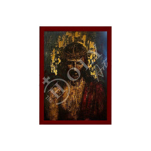 Jesus Christ icon Sina, Handmade Greek Orthodox icon of Jesus Christ Sinai, Byzantine wood plaque FBA - TheHolyArt
