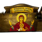 Christian Semantron with Virgin Mary Platytera, Handmade Mount Athos wooden Simantron Orthodox Icon semandron religious plaque gift 40x22cm TheHolyArt