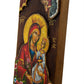 Virgin Mary icon Panagia Rose Amaranth, Handmade Greek Orthodox Icon, Mother of God Byzantine art Theotokos wall hanging wood plaque 38x18cm TheHolyArt