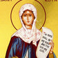 Saint Ruth icon, Handmade Greek Orthodox icon of St Ruth the Holy Foremother, Catholic Byzantine art wall hanging wood plaque religious gift TheHolyArt