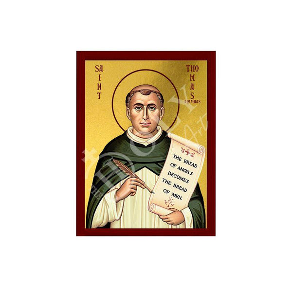 Saint Thomas Aquinas icon, Handmade Greek Catholic icon St Thomas ...