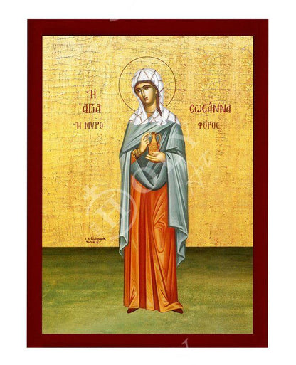 Saint Susanna icon, Handmade Christian Greek Orthodox icon of St Susanna, Byzantine art wall hanging icon on wood plaque, religious gift - TheHolyArt
