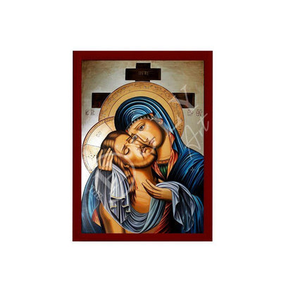 Humiliation of Jesus Christ icon, Handmade Greek Orthodox icon of Extreme Humility, Byzantine art wall hanging wood plaque, religious gift - TheHolyArt