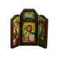 Christian Iconostasis with Jesus Christ St John Forerunner Virgin Mary Handmade Mount Athos wooden Altar Orthodox Icon religious plaque gift 57x52cm TheHolyArt