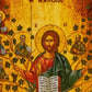 Jesus Christ icon with Apostles, Ampelos True Vine handmade Greek Orth-TheHolyArt