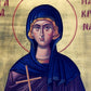 Saint Macrina icon, Handmade Greek Orthodox icon of St Macrina the younger, Byzantine art wall hanging icon wood plaque, religious decor TheHolyArt