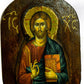 Jesus Christ icon Pencil holder 25x10cm, Handmade Greek Orthodox icon, Byzantine art pencil holder on wood, religious decor TheHolyArt