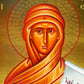 Saint Emmelia icon, Handmade Greek Orthodox icon of St Emmelia of Caesarea, Byzantine art wall hanging icon wood plaque, religious decor TheHolyArt